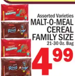 C Town MALT-O-MEAL CEREAL FAMILY SIZE offer