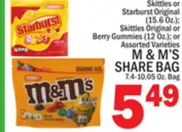 C Town M & M' S SHARE BAG 7.4-10.05 Oz. Bag offer