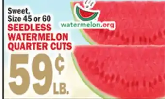 C Town SEEDLESS WATERMELON QUARTER CUTS offer