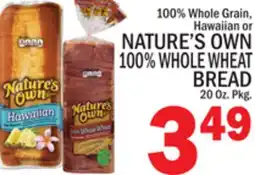C Town NATURE'S OWN 100% WHOLE WHEAT BREAD offer