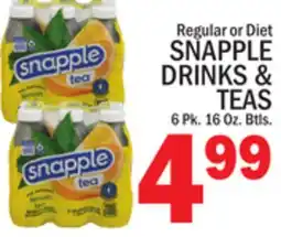 C Town SNAPPLE DRINKS & TEAS offer