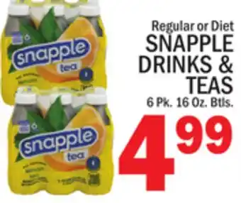 C Town SNAPPLE DRINKS & TEAS offer