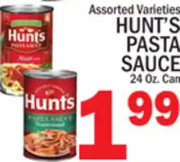 C Town HUNT'S PASTA SAUCE offer