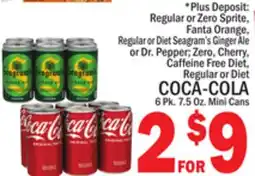 C Town COCA-COLA 6 Pk. 7.5 Oz. Mini Cans offer