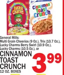C Town CINNAMON TOAST CRUNCH 12 OZ. BOXES offer