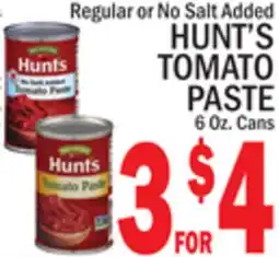C Town HUNT'S TOMATO PASTE offer
