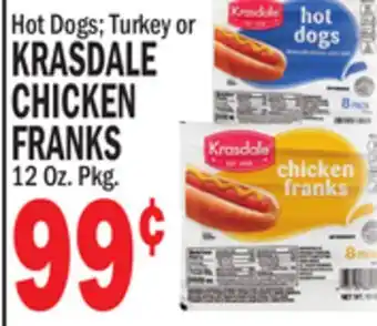 C Town KRASDALE TURKEY OR CHICKEN FRANKS offer