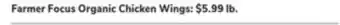 ACME Farmer Focus Organic Chicken Wings offer