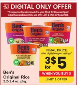 ACME Ben's Original Rice offer