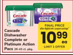 ACME Cascade Dishwasher Complete or Platinum Action Pacs offer