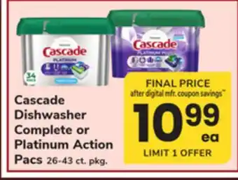 ACME Cascade Dishwasher Complete or Platinum Action Pacs offer