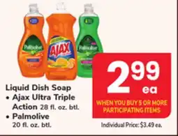 ACME Liquid Dish Soap • Ajax Ultra Triple Action 28 fl. oz. btl. • Palmolive 20 fl. oz. btl offer