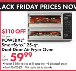 Boscov's POWERXL SmartSynx 25-qt. Dual-Door Air Fryer Oven offer