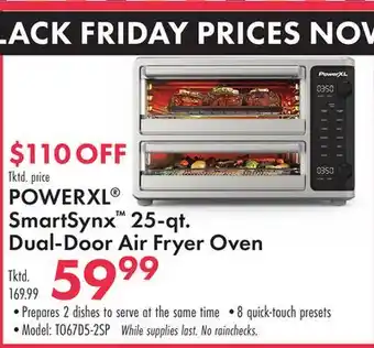 Boscov's POWERXL SmartSynx 25-qt. Dual-Door Air Fryer Oven offer
