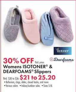 Boscov's Womens ISOTONER & DEARFOAMS Slippers offer