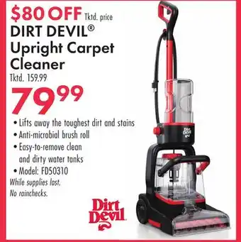 Boscov's DIRT DEVIL Upright Carpet Cleaner offer