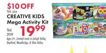 Boscov's CREATIVE KIDS Mega Activity Kit offer