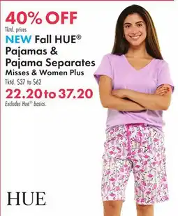 Boscov's Fall HUE Pajamas & Pajama Separates offer