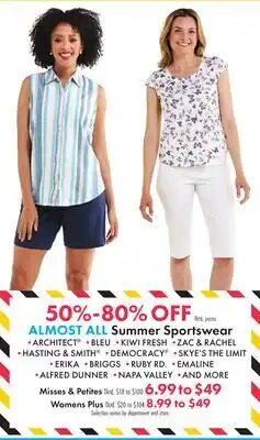 Boscov's ALMOST ALL Summer Sportswear offer