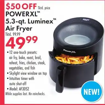 Boscov's POWERXL 5.3-qt. Luminex Air Fryer offer