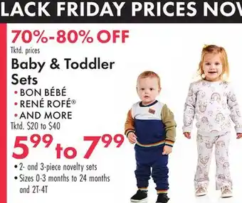 Boscov's Baby & Toddler Sets offer