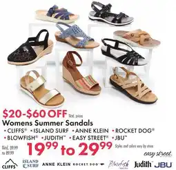 Boscov's Womens Summer Sandals offer
