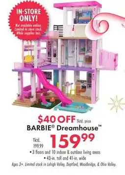 Boscov's BARBIE Dreamhouse offer