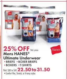 Boscov's Mens HANES Ultimate Underwear offer