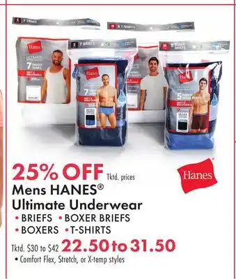 Boscov's Mens HANES Ultimate Underwear offer
