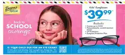 Boscov's Kids' Eyeglasses offer
