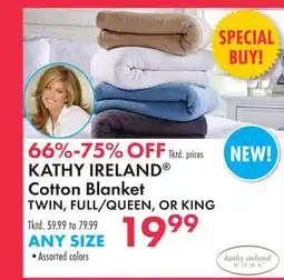Boscov's KATHY IRELAND Cotton Blanket offer