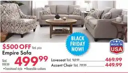 Boscov's Empire Sofa offer