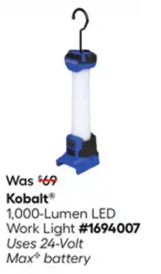 Lowe's 1,000-Lumen LED Work Light offer