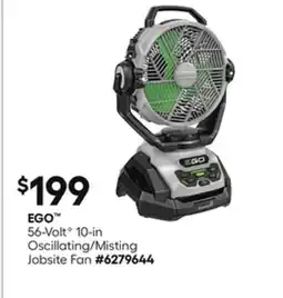 Lowe's 56-VoltG 10-in Oscillating/Misting Jobsite Fan offer