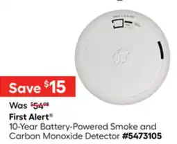 Lowe's 10-Year Battery-Powered Smoke and Carbon Monoxide Detector offer