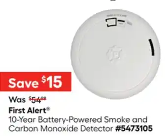 Lowe's 10-Year Battery-Powered Smoke and Carbon Monoxide Detector offer