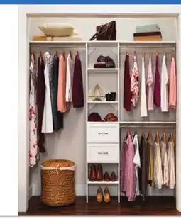 Lowe's BrightWood 4-ft to 9-ft White Wood Closet System offer