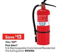 Lowe's 5-lb Rechargeable Commercial/Residential Fire Extinguisher offer