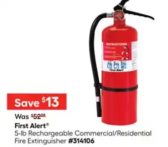 Lowe's 5-lb Rechargeable Commercial/Residential Fire Extinguisher offer