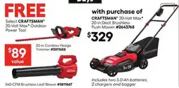Lowe's 20-Volt Max 20-in Cordless Hedge Trimmer offer