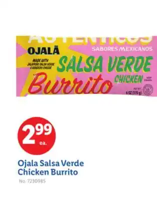 Lidl Ojala Salsa Verde Chicken Burrito offer