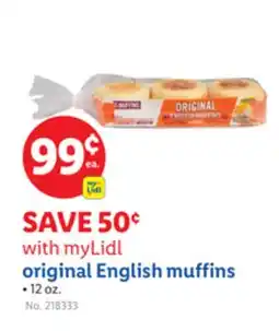 Lidl original English muffins offer