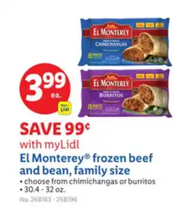 Lidl El Monterey frozen beef and bean, family size offer