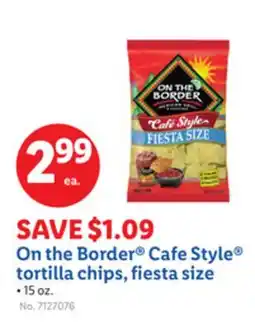 Lidl On the Border Cafe Style tortilla chips, fiesta size offer