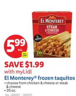 Lidl El Monterey frozen taquitos offer