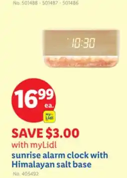 Lidl sunrise alarm clock with Himalayan salt base offer