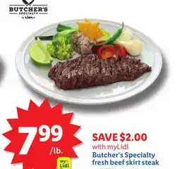 Lidl Butcher's Specialty fresh beef skirt steak offer
