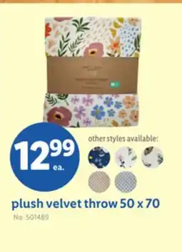 Lidl plush velvet throw offer
