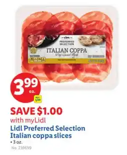 Lidl Lidl Preferred Selection Italian coppa slices offer