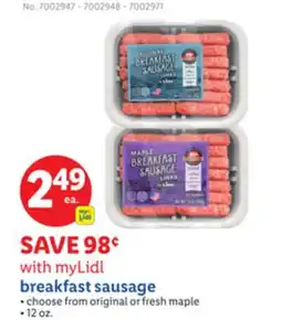 Lidl breakfast sausage offer